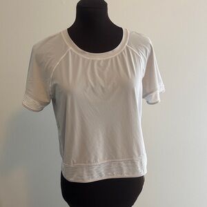lululemon athletica White Short Sleeve Crew Neck Tee